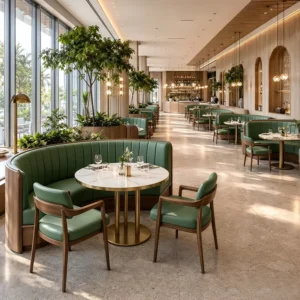 Marble-Top Booth Seating - image 2