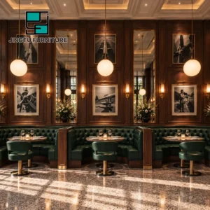 Button-Tufted Leather Booth Seating - image 2