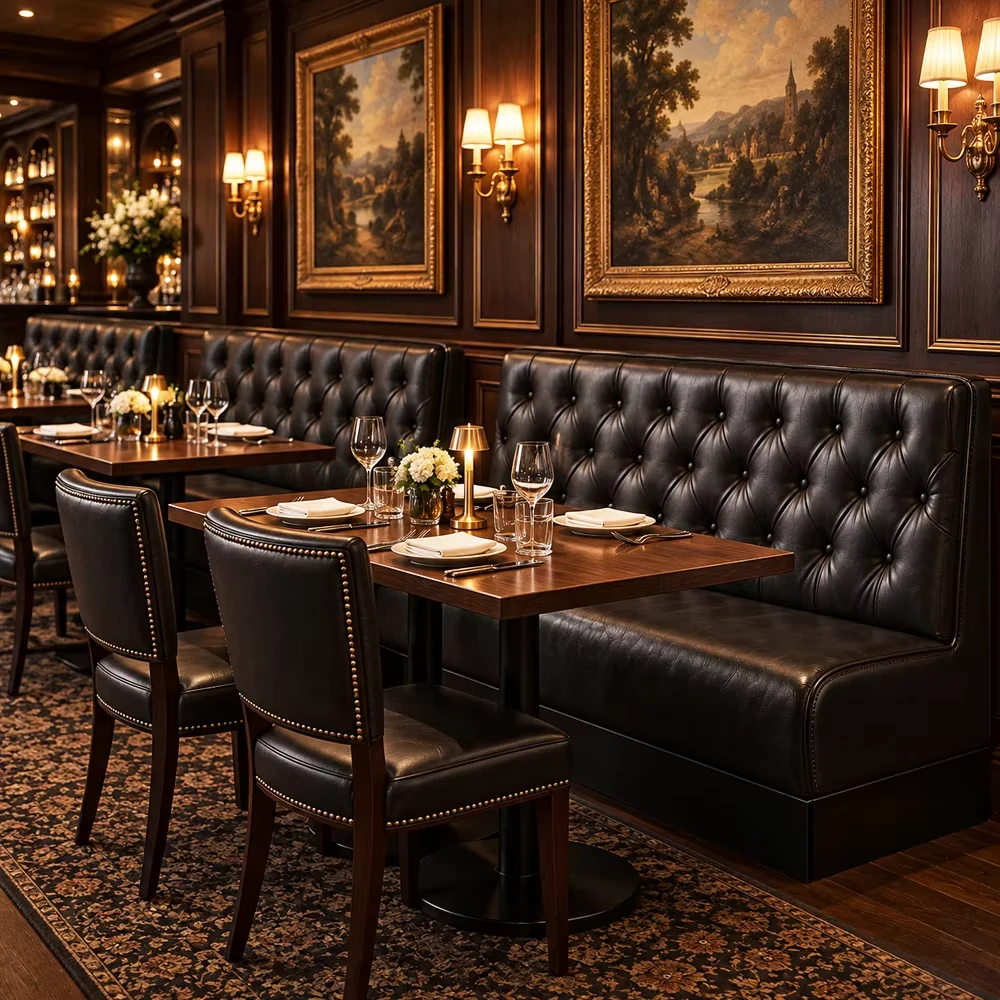 Solid Wood Booth Seating