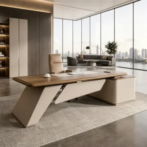 High-Back Wood Workstation - image 2
