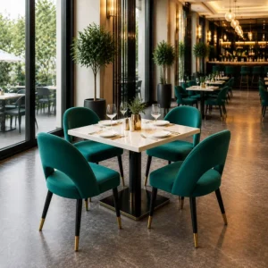 Armless Velvet Dining Chair - image 3