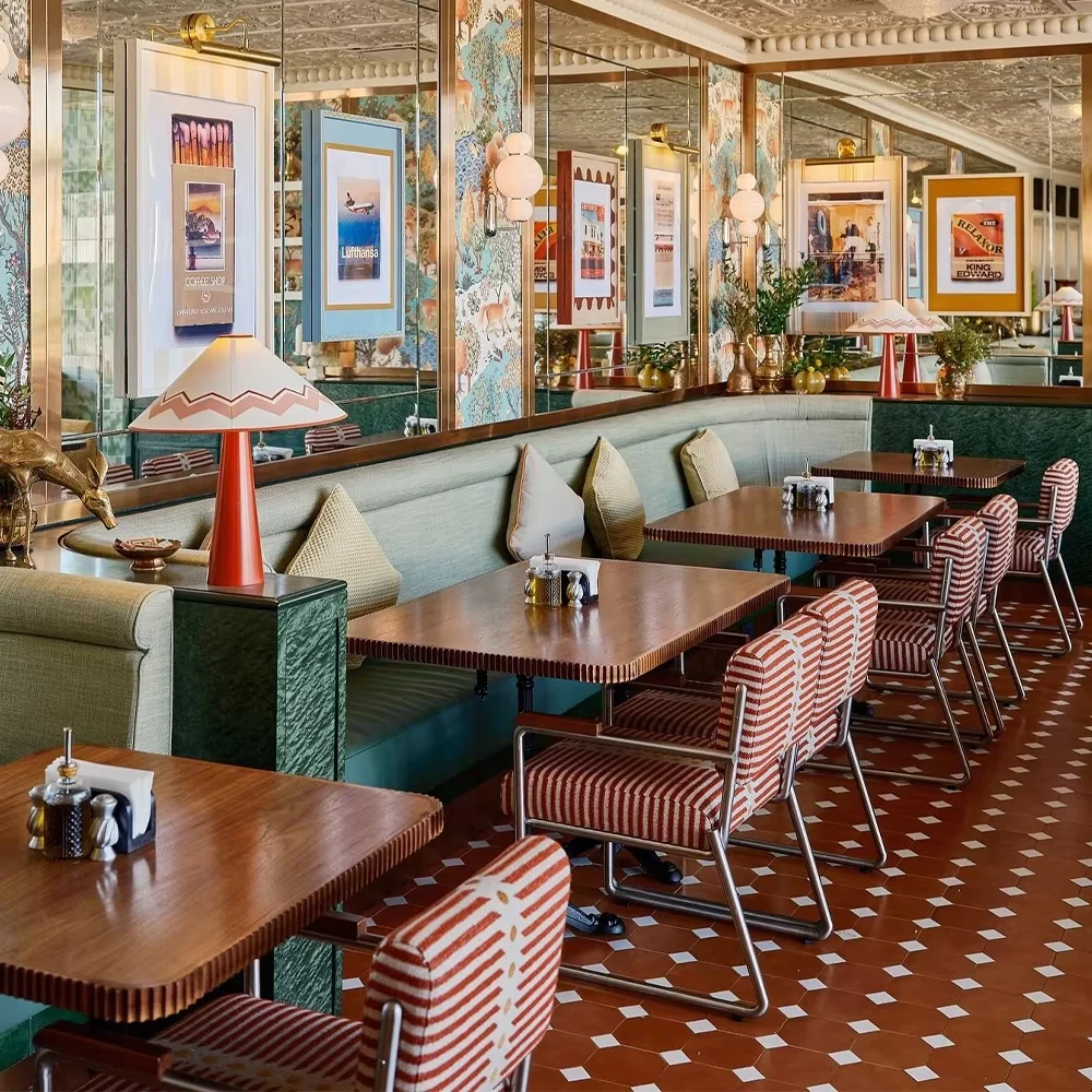 Vintage Fabric Booth Seating