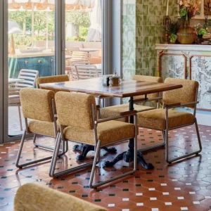 Vintage Fabric Booth Seating - image 2