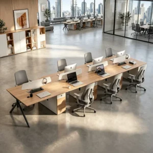 Curved Wood Workstation - image 2