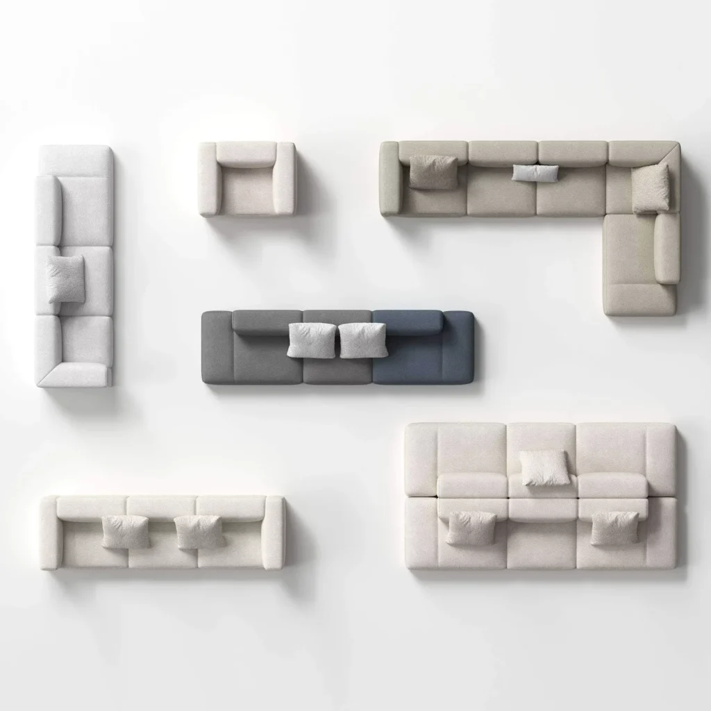 Modular Fabric Lounge Sofa