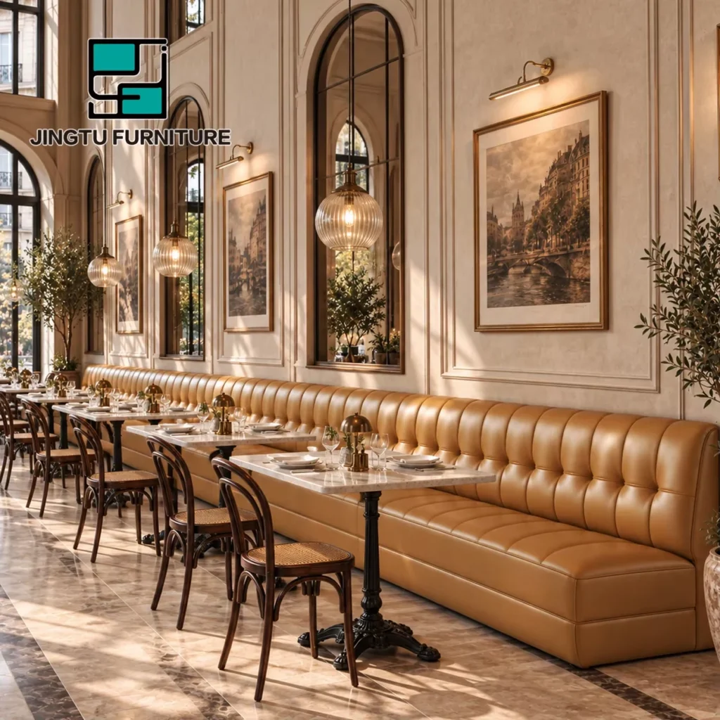 Tufted European Leather Booth Seating