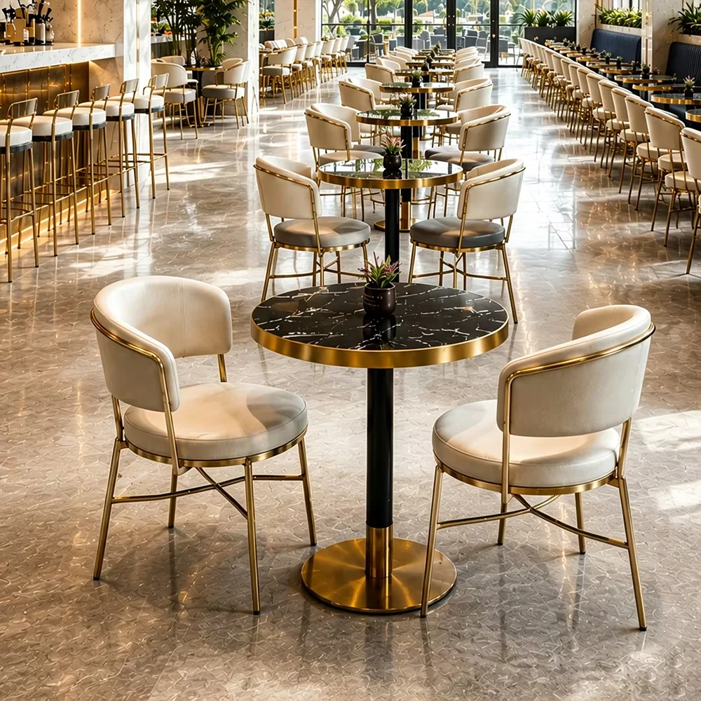 Marble-Top Dining Table
