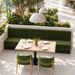 L-Shaped Corner Fabric Booth Seating - image 2