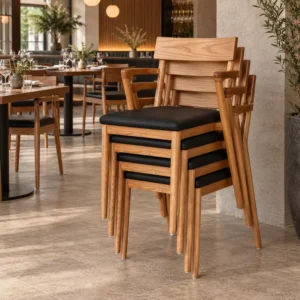 Stackable Wood Dining Chair - image 5