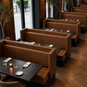 High-Back Leather Booth Seating - image 1