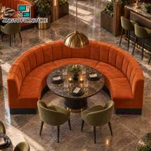 Curved Fabric Booth Seating - image 1