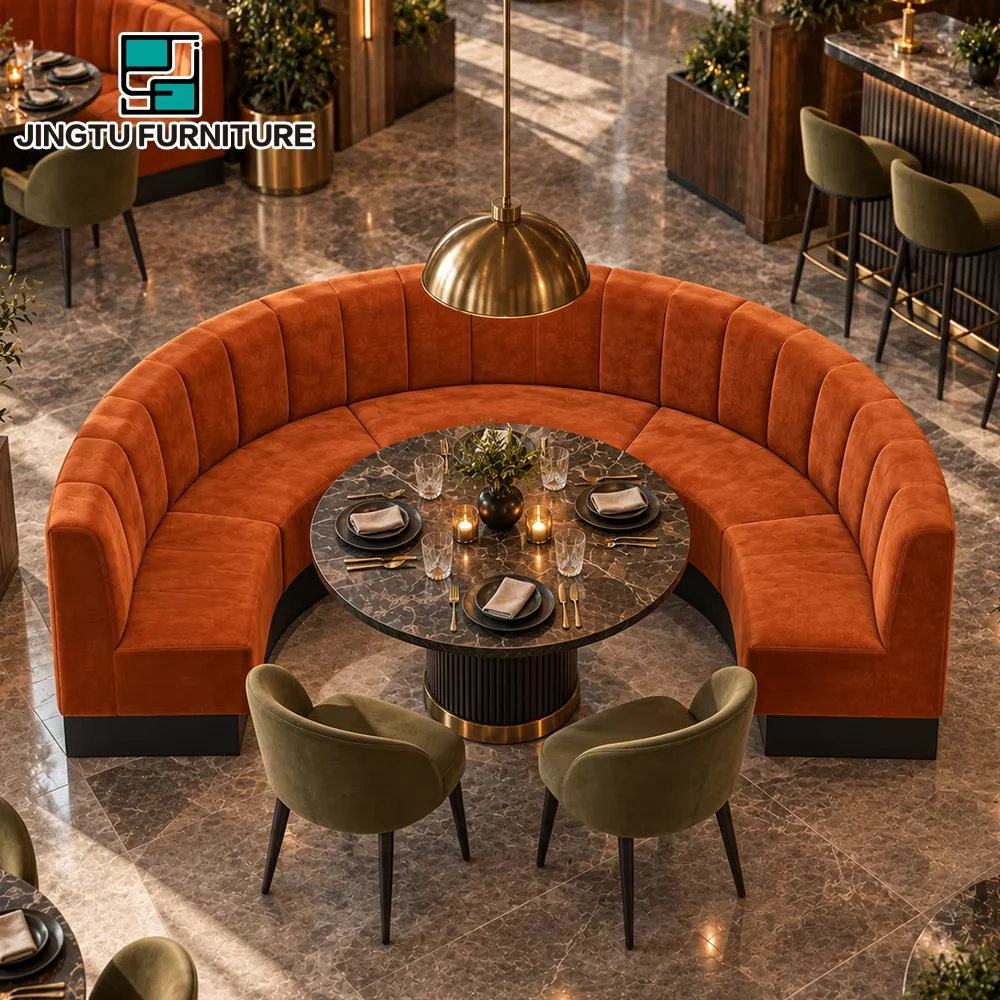 Curved Fabric Booth Seating