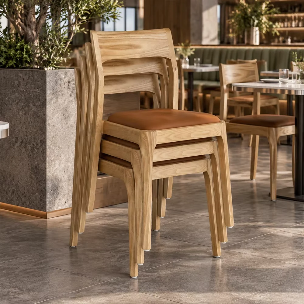 Stackable Pu Leather Dining Table