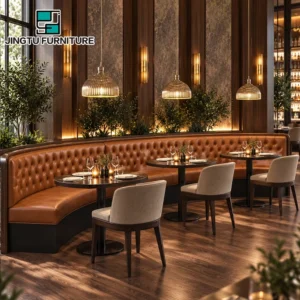 Tufted European Leather Booth Seating - image 1