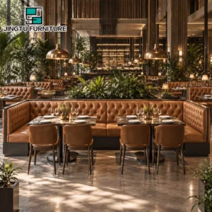 Tufted European Leather Booth Seating - image 2