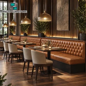 Tufted European Leather Booth Seating - image 3