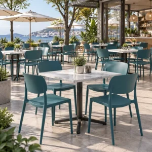 Marble-Top Pvc Outdoor Chair - image 1
