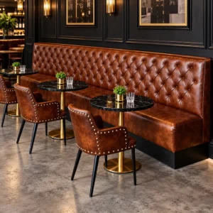 Chesterfield Leather Booth Seating - image 1