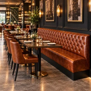 Chesterfield Leather Booth Seating - image 3