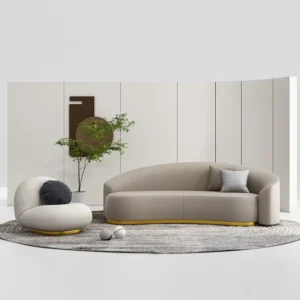 Pu Leather Lounge Sofa - image 1