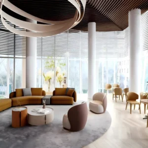 Wood Lounge Sofa - image 2