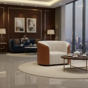 Wood Lounge Sofa - image 3