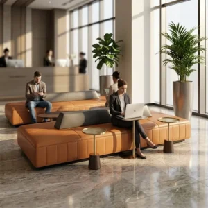 Wood Lounge Sofa - image 1