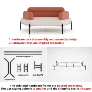 Modular Fabric Lounge Sofa - image 3