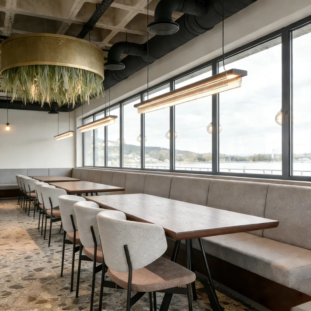 Industrial Leather Booth Seating