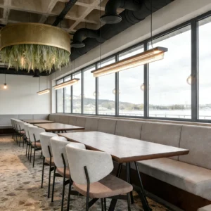 Industrial Leather Booth Seating - image 1