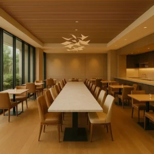Marble-Top Wood Dining Table - image 3